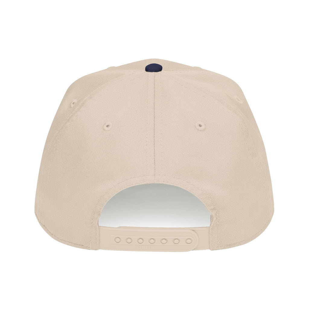 WHY NOT U.S.™ Mid Profile Baseball Cap | Red/Blue Text