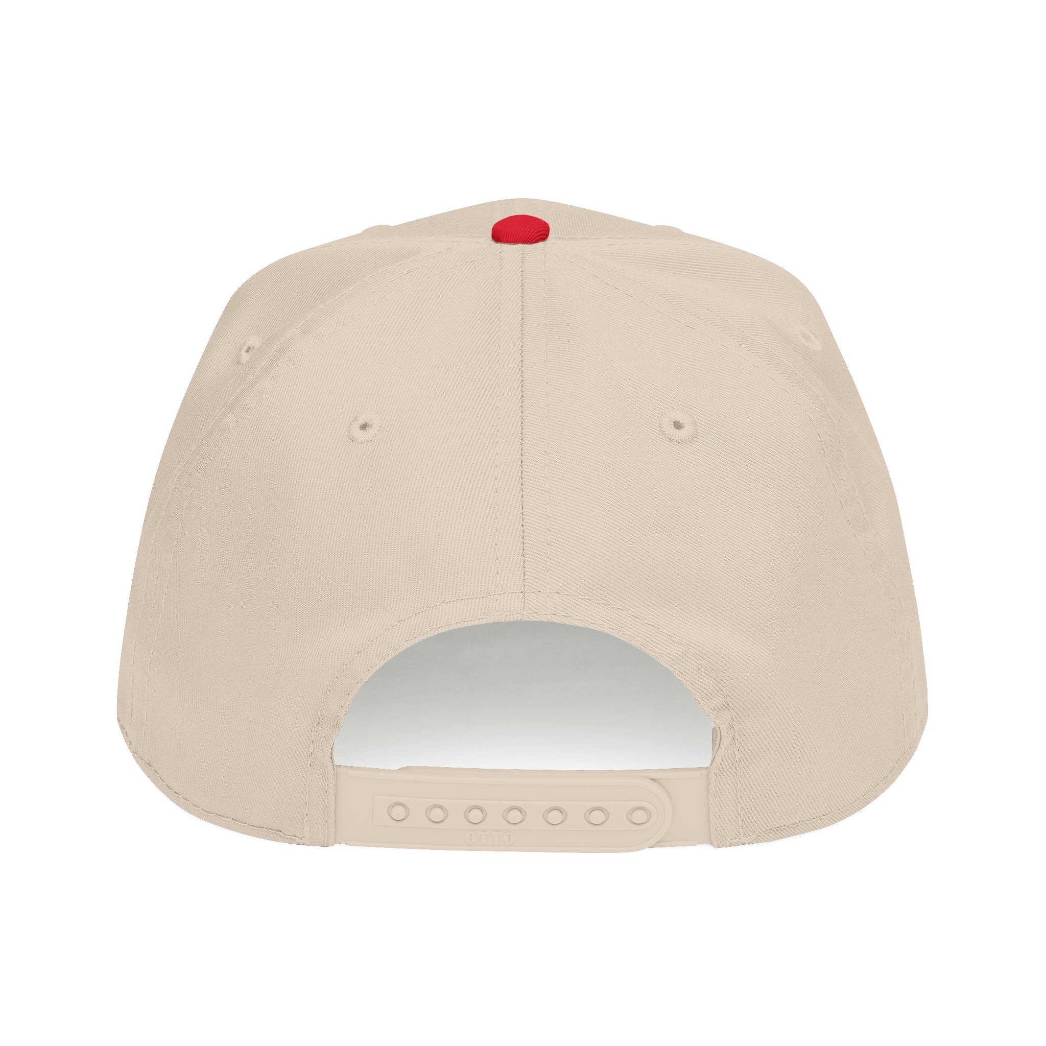 WHY NOT U.S.™ Mid Profile Baseball Cap | Red/Blue Text