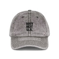 WHY NOT U.S.™ Embroidered Vintage Cap — Washed Red Baseball Hat