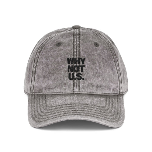 WHY NOT U.S.™ Embroidered Vintage Cap — Washed Red Baseball Hat