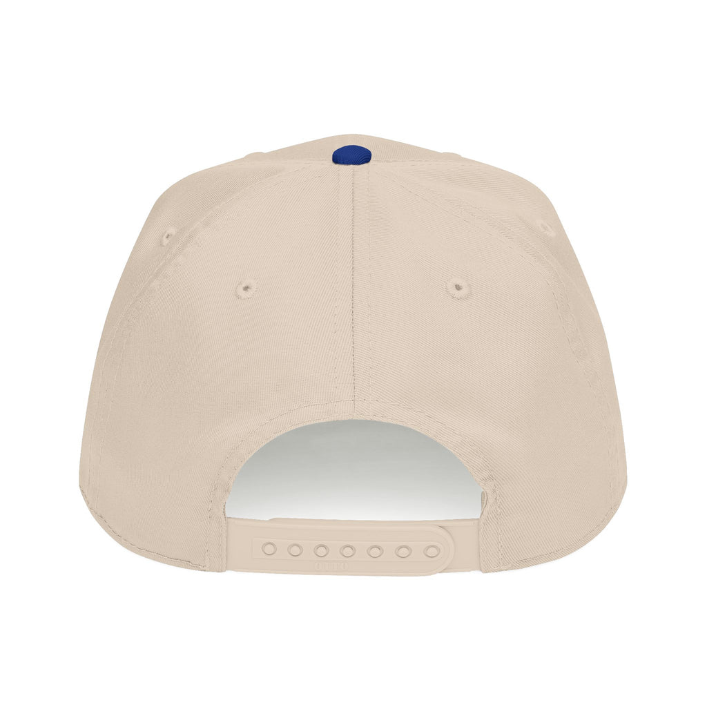 WHY NOT U.S.™ Mid Profile Baseball Cap | Red/Blue Text