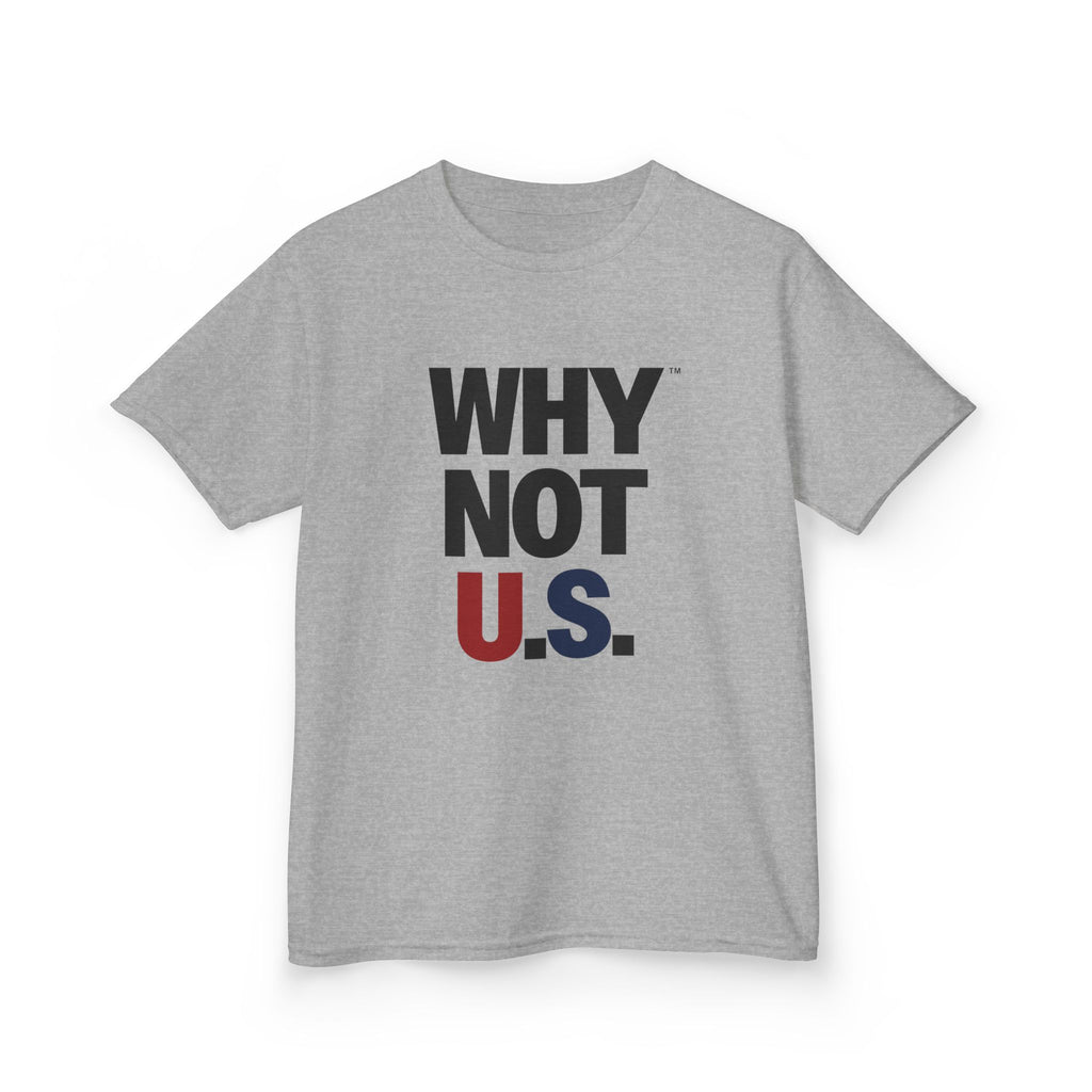 WHY NOT U.S.™ Kids Tee | Patriotic Red/Blue Shirt