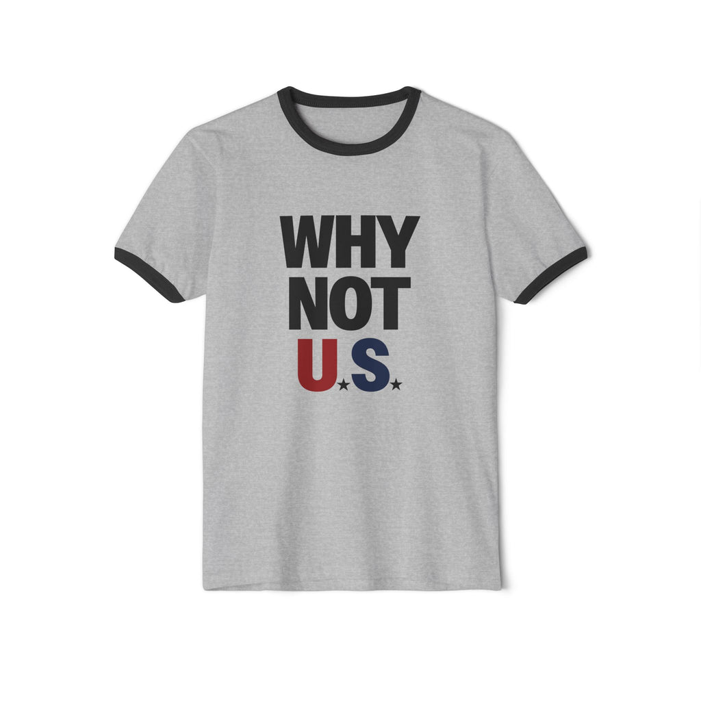 Why Not U.S.™ Vintage Ringer Tee | Patriotic Red/Blue