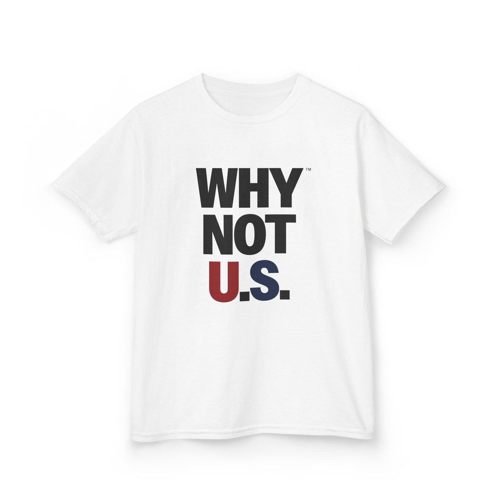 WHY NOT U.S.™ Kids Tee | Patriotic Red/Blue Shirt