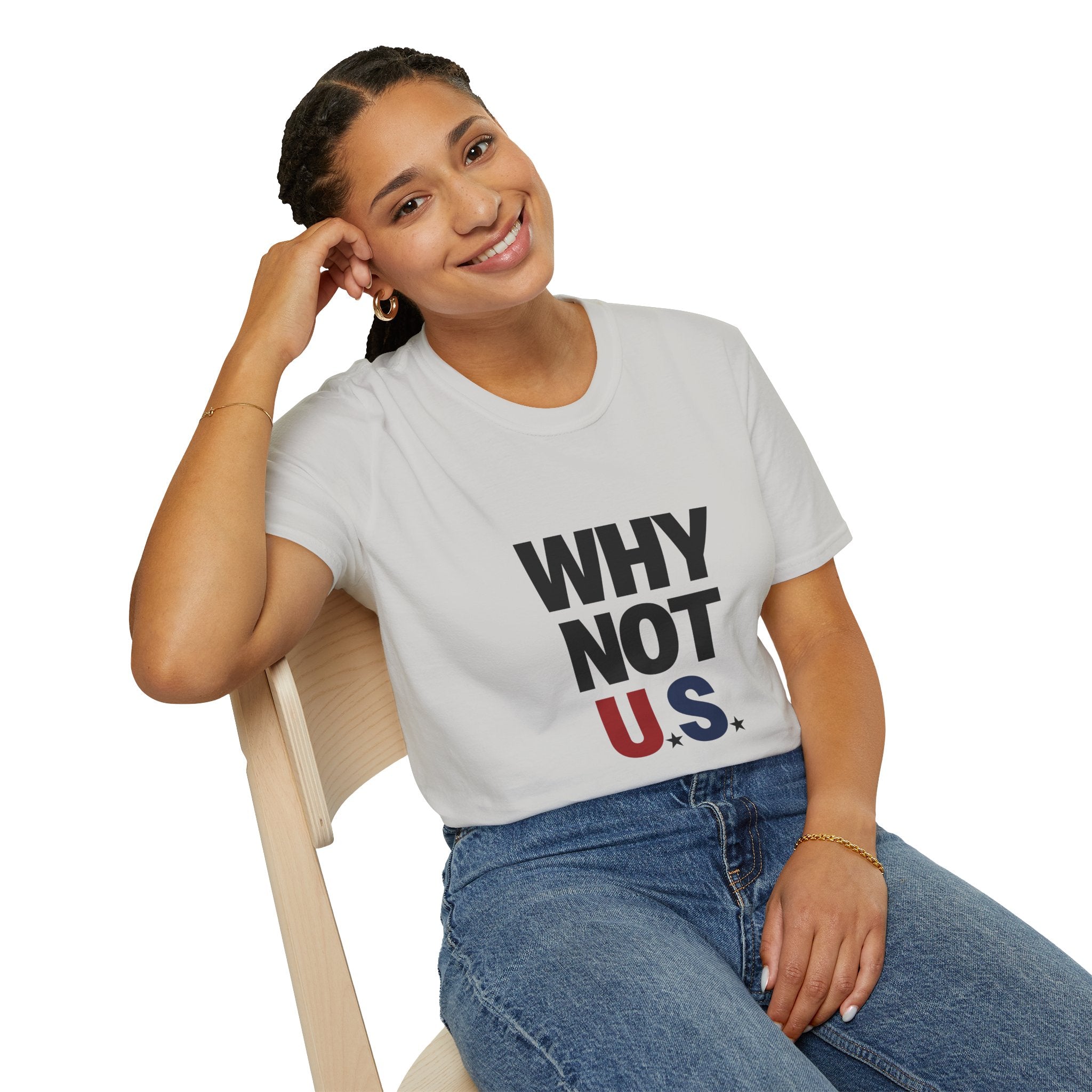 WHY NOT U.S.™ T-Shirt | Patriotic, American Flag Colors