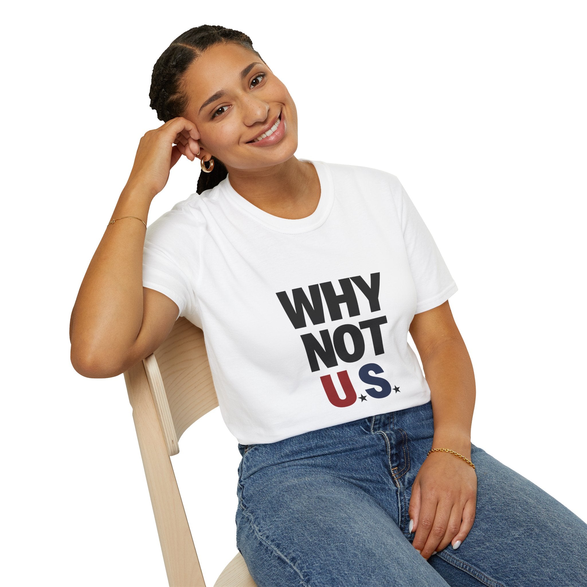 WHY NOT U.S.™ T-Shirt | Patriotic, American Flag Colors