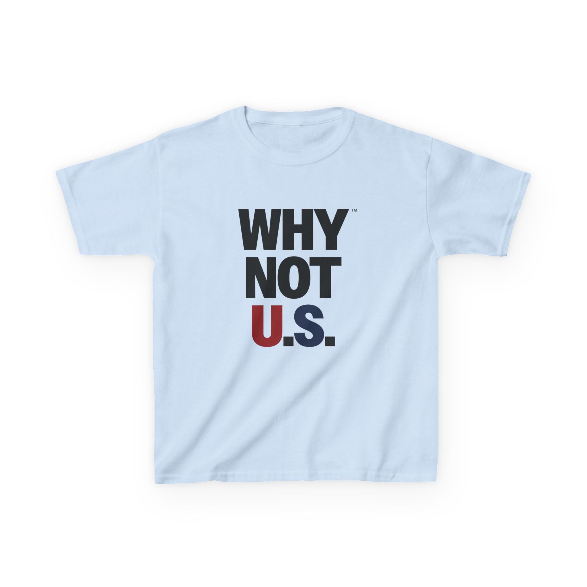 WHY NOT U.S.™ Kids Tee | Patriotic Red/Blue Shirt
