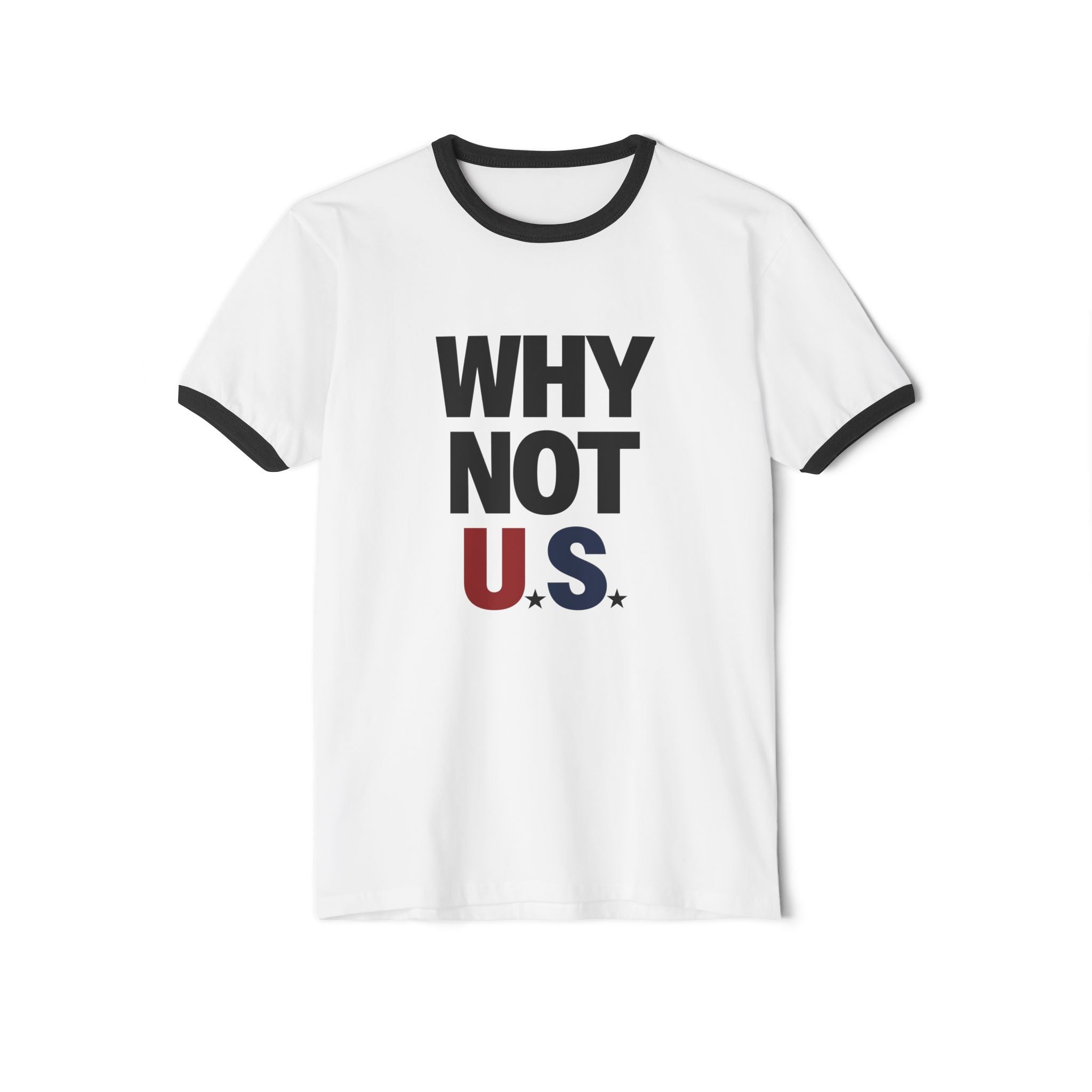 Why Not U.S.™ Vintage Ringer Tee | Patriotic Red/Blue