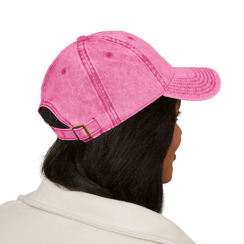 WHY NOT U.S.™ Embroidered Vintage Cap — Washed Red Baseball Hat